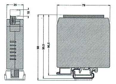 Proforce Analog Signature Peak Output I/O Module dimension diagram