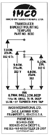 Piezoelectric Transducer- Bracket Mounting Template